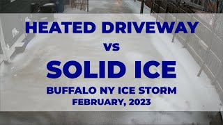 Heated Driveway vs ICE STORM  Buffalo NY Time Lapse  022323 [upl. by Eisiam537]