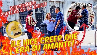 Separando parejas en la calle 14 🔥¡EL LE FUE INFIEL Y ELLA LO ENFRENTÓ Adrián Carbajal 😱 [upl. by Suelo]