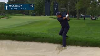 Phil Mickelson Hits Flop From the Rough With a  3wood [upl. by Inness]