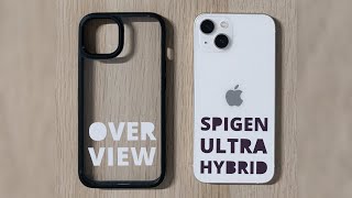 iPhone 13 Starlight black Spigen ULTRA HYBRID Overview [upl. by Yrhcaz]