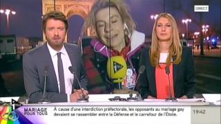 Frigide Barjot semporte face à la partialité des journalistes dITELE 240313 [upl. by Nannette]