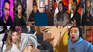 SEVEN DEADLY SINS EPISODE 2x21 REACTION MASHUP  REUPLOAD [upl. by Odlanyar]