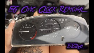 EASY 9195 EG Honda Civic ClockCluster Removal Tutorial [upl. by Cherilyn]