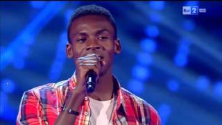 Charles Kablan  Hello  The Voice of Italy 2016  Blind Audition [upl. by Holmes]