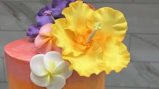 How to make fondant flowers WITHOUT WIRES  Cake decorating tutorials  Sugarella Sweets [upl. by Malsi]