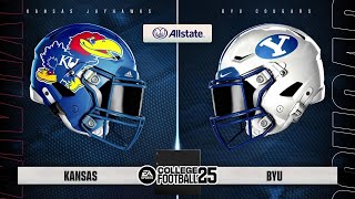 Kansas vs BYU  NCAA 25 Full Game Simulation  2024 Season  5Minute Quarters [upl. by Hofmann184]