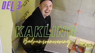 Kakelsättning Badrumsrenovering i Landvetter del 3 [upl. by Dronel]