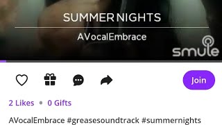 Karaoke Cover of Summer Nights Smule [upl. by Ellehcrad]