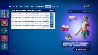 Fortnite New Mobile App Bonus Goals Quests Fortnite Mobile [upl. by Sallie]