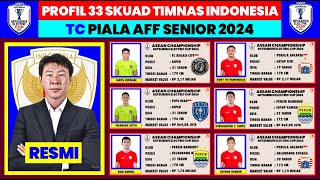 RESMI🇮🇩 Inilah Profil 33 Skuad Timnas Indonesia di Piala AFF Senior 2024  Asean Championship 2024 [upl. by Fi]