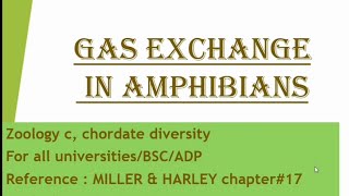 Gas Exchange in AmphibiansLecture8  Miller and Harley  Crack Nuts [upl. by Mingche]