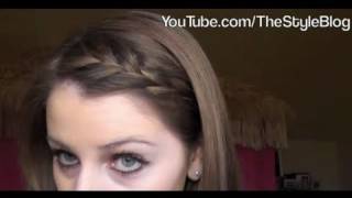 How to Sideswept Braided Bangs [upl. by Gnolb]