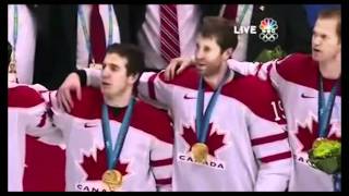 National Anthem of Canada after winning the gold medal during Olympic gamempg [upl. by Latnahs]