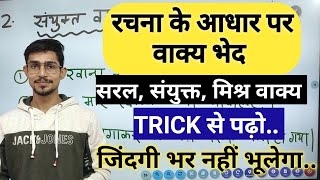 rachana ke adhaar par vakya bhed  saral sanyukt aur mishra vakya सरलसंयुक्त तथा मिश्र वाक्य रचना [upl. by Euqinim486]