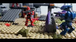 Spartans VS Elites INVASION Multiplayer Halo Mega BloksConstrux Stop Motion [upl. by Nealson]