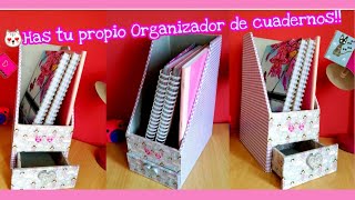 📒ORGANIZADOR DE CUADERNO📚 hecho con carton😃 [upl. by Winser]