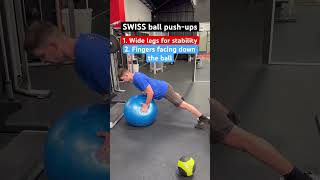 SWISS ball pushup  Movement technique video [upl. by Onitnatsnoc]