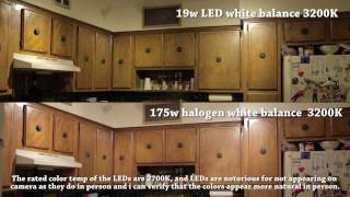 DarrenReviews 8 IKEA LEDARE GU10 LED 38watt 110v light bulbs compared to halogen [upl. by Marguerie]