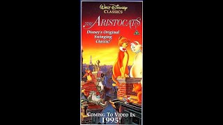 Walt Disney The Aristocats 1970Trailer VHS 1994 UKComing Soon to Video [upl. by Etnod]