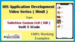 Implement TableView with Custom Cell Using XIB File in Swift 5 XCode  Hindi  Easiest Method [upl. by Leemaj]