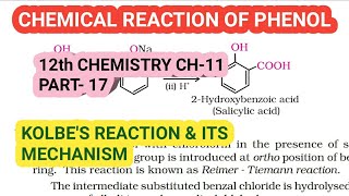 12th Chemistry Ch11Part17Kolbes reactionreaction with zinc dust amp oxidationStudy with Farru [upl. by Anelrihs335]