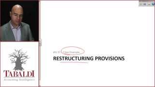 IAS 37  Restructuring Provisions Class Example [upl. by Gruchot911]