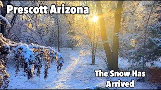 Prescott Arizona The Snow Has Arrived [upl. by Yv412]