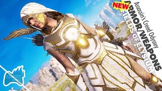 Assassins Creed Odyssey ALL Armors and Weapons from Fields of Elysium ♫ [upl. by Yaf]