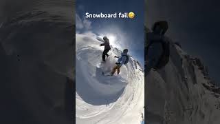 Moment before disaster snowboarding snowboard skiinglife snow ski [upl. by Verdie]