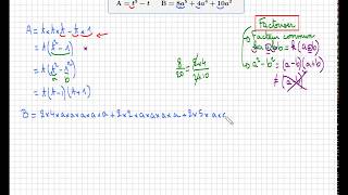 factoriser une expression • facteur commun et identité remarquable • quatrième troisième seconde [upl. by Drobman]