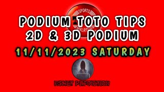 TOTO 4D 11112023 SATURDAY [upl. by Aley]