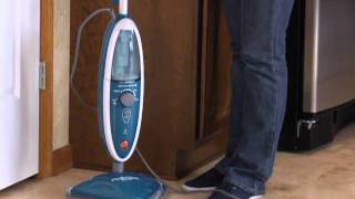 Hoover TwinTank Steam Mop Steam Cleaning Hard Floors with Steam Only WH20200 [upl. by Motch]