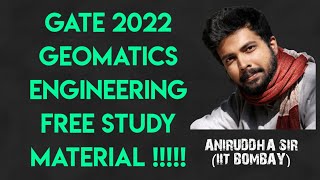 GATE 2022 GEOMATICS ENGINEERING  gate geomatics engineering books  Aniruddha Sir  IIT BOMBAY [upl. by Novick]