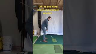 This drill with the help of an alignment rod will help you get more hand depth in your swing [upl. by Henrik757]