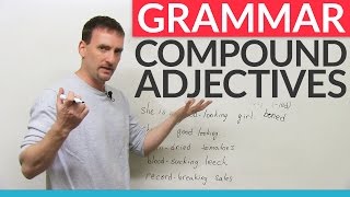 Learn English Punctuation How to use hyphens with compound adjectives [upl. by Aneleiram]