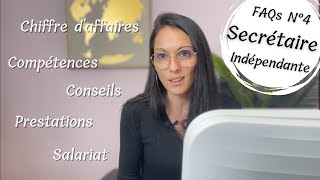 FAQs N°4 Secrétaire Indépendante Mes réponses à vos questions chiffre daffaires salariat [upl. by Allevon]