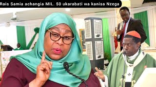 RAIS SAMIA ACHANGIA MIL 50 WAZIRI Bashe na RC Chacha waibua Nderemo kwa waamini parokia ya Nzega [upl. by Anoid]