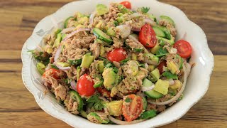 Healthy Avocado and Tuna Salad Recipe [upl. by Craven]