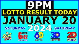 9pm Lotto Result Today January 20 2024 Saturday [upl. by Euqinahc]