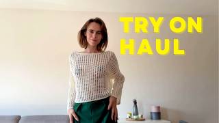 SEE THROUGH MESHY SWEATER TRY ON HAUL [upl. by Elidad894]