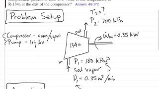 Thermodynamics Steady Flow Energy Balance 1st Law Compressor [upl. by Doig]