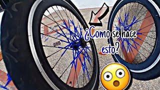 ¿COMÓ PONER LOS PITILLOS A LOS RADIOS DE TÙ BICICLETA😱  Muy Facil  CCS SANTY [upl. by Annua]