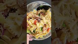 Sundried tomato pasta salad sundriedtomatopastasalad pastasalad vegetarianpastasalad [upl. by Jak]