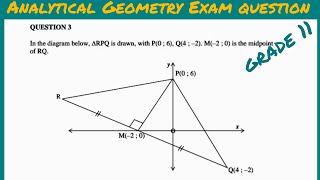 Grade 11 Mathematics November P2 2023  Analytical Geometry  Q3 Memo [upl. by Eatnoed]