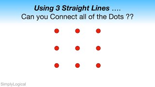 Connect 9 Dots Using 3 Straight Lines  Connecting 9 dots puzzle  Logical Puzzles [upl. by Omrellug]