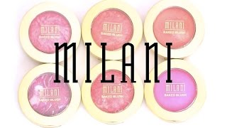 Milani Baked Blush Swatches ♡ 6 shades [upl. by Donaghue904]