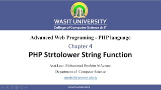 41 PHP String function strToUpper StrToLower LcFirst ucFirst ucwords [upl. by Ahsiek47]