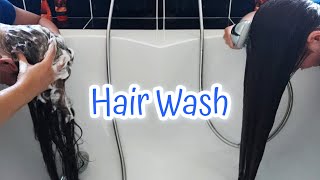 ASMR Hair Wash  Close Up  Long Hair Washing No Talking [upl. by Nalyt]