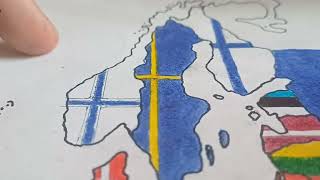 Drawing the current map of Europe Part 9 [upl. by Ahsirhcal]