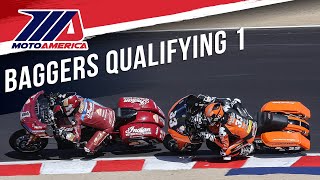 Mission King of the Baggers Qualifying 1 at Laguna Seca 2024  MotoAmerica [upl. by Nwonknu]